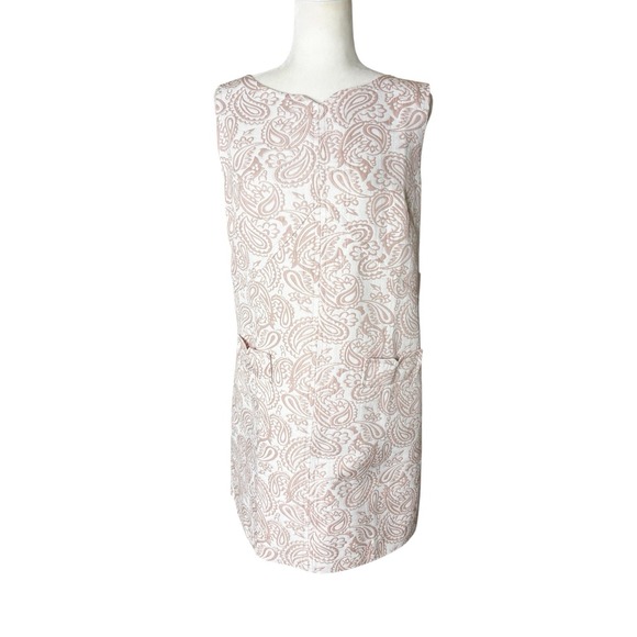 Victoria Beckham for Target Dress Womens XL Pink Floral Shift Jackie O Jacquard - Picture 4 of 14